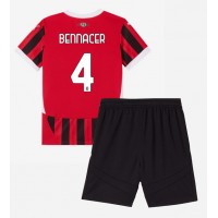 Maglia Calcio AC Milan Ismael Bennacer #4 Prima Divisa Bambino 2024-25 Manica Corta (+ pantaloncini)